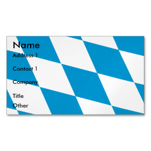 Business Card Magnet with Flag of Bavaria