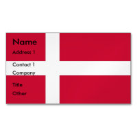Business Card Magnet with Flag of Denmark