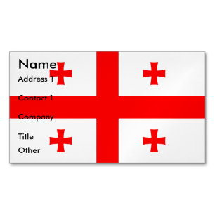Business Card Magnet with Flag of Georgia