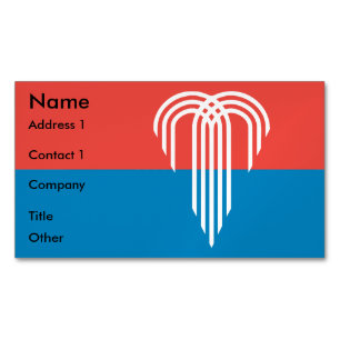 Business Card Magnet with Flag of Kansas City