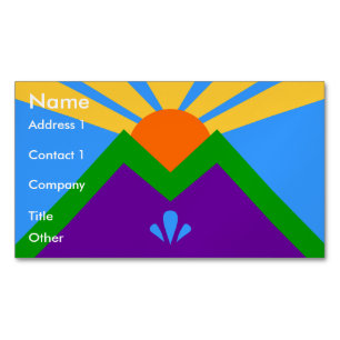 Business Card Magnet with Flag of Manitou Springs