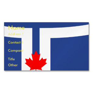 Business Card Magnet with Flag of Toronto