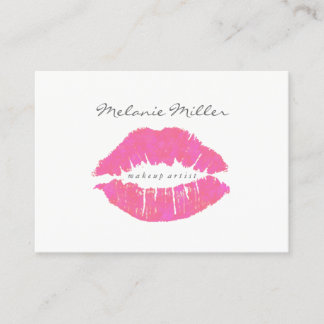 Business Card -  Makeup Lips Pink