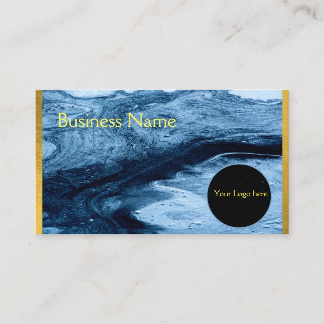 Business Card Marble Blue (Front)