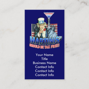Business Card - Martinis Should Be Tax Free