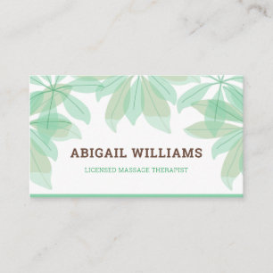 Business Card: Massage Therapist Service Card