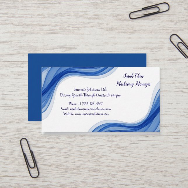 Business Card Minimalist Calligraphy Photographer (Front/Back In Situ)