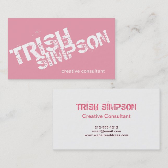 Business Card Minimalist Custom Template Colour (Front/Back)