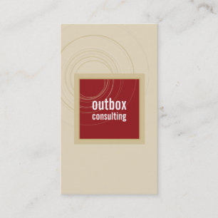 BUSINESS CARD modern box monogram maroon gold