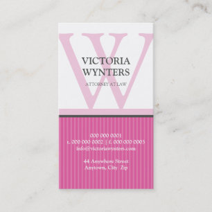 BUSINESS CARD modern initial monogram