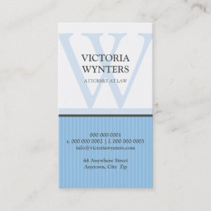 BUSINESS CARD modern initial monogram