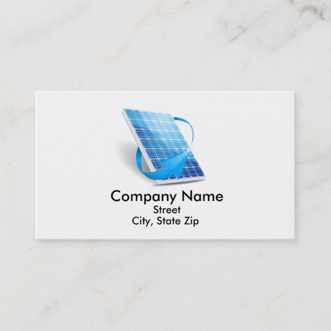 Business Card of Solar Panel Company (Front)