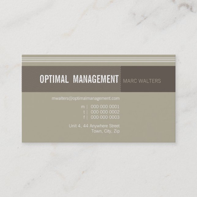 BUSINESS CARD :: optimal designer 4 (Front)