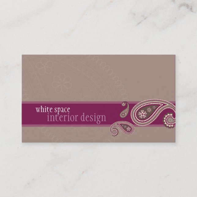 BUSINESS CARD :: paisley 3 (Front)