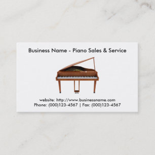 Business Card: Piano Sales & Service Card
