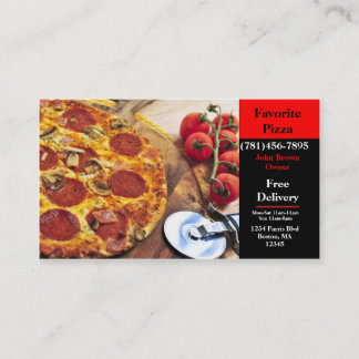 Business Card Pizza Restaurant