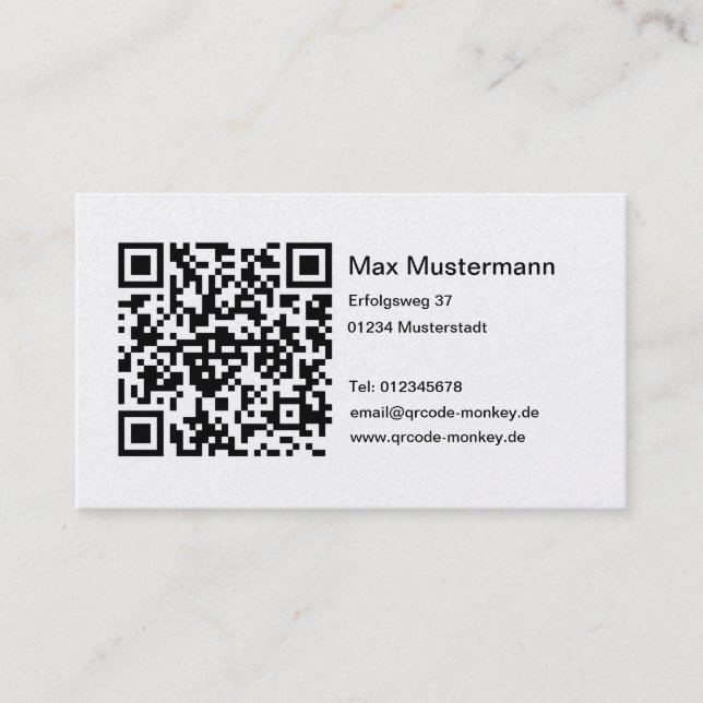Business card, platinum (individually designed) card (Front)
