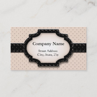 Business card Polka Dot and Flowers