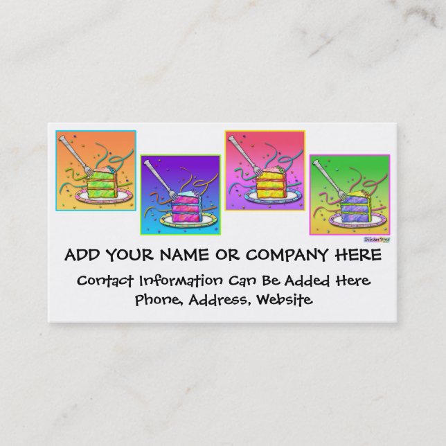 Business Card - Pop Art Cake (Front)
