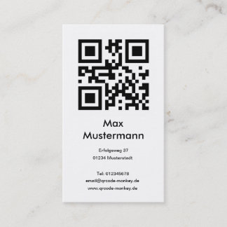 Business card, portrait format (customizable) card