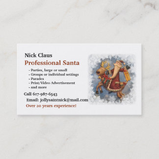 Business Card: Professional Santa Business Card