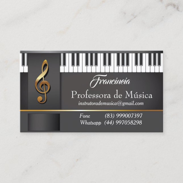 Business card Professor Music (Front)