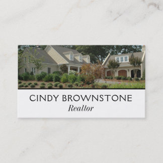 Business Card Realtor Photo Custom Template Plain