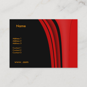 Business Card Red Modern Black