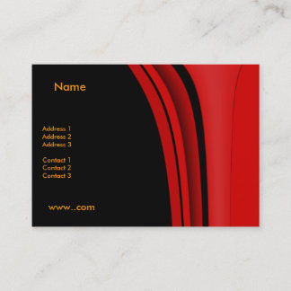 Business Card Red Modern Black