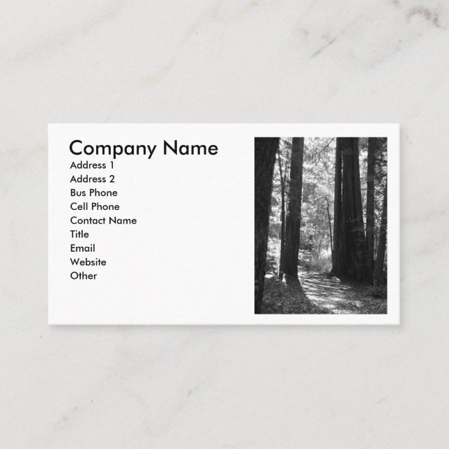 Business Card - redwoods (Front)