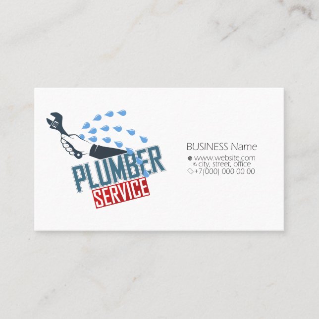Business card repair and plumbing service (Front)