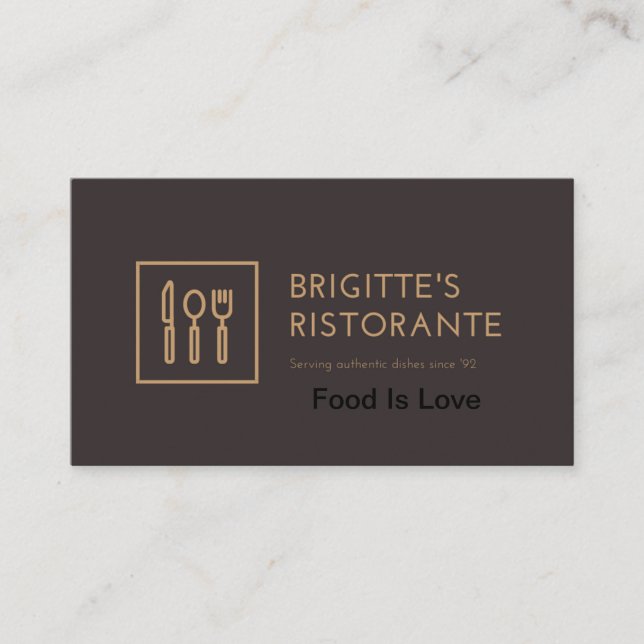 Business Card Restaurant Special (Front)