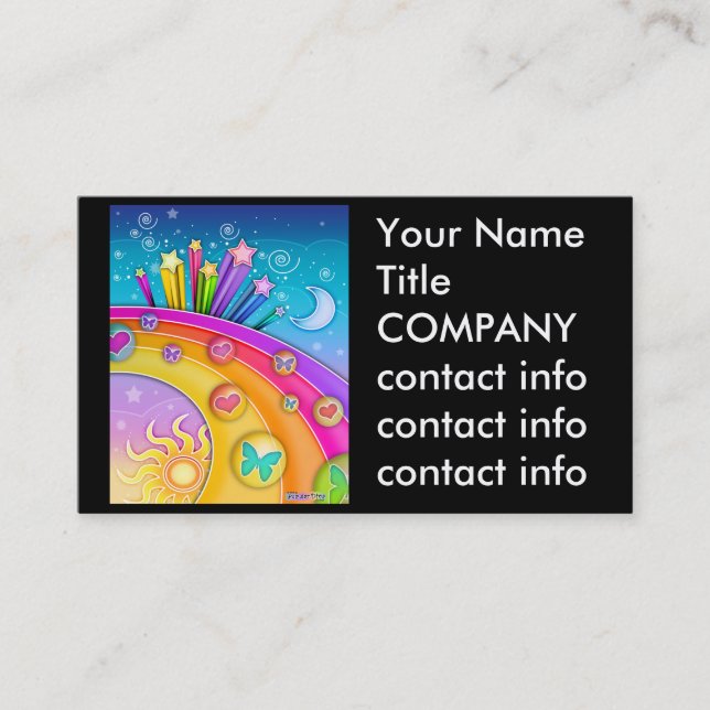 Business Card - Retro Sixties Pop Art Sky (Front)