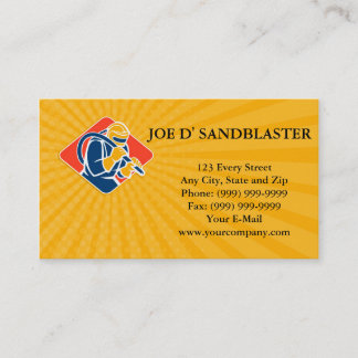 Business card Sandblaster Sandblasting Hose Retro