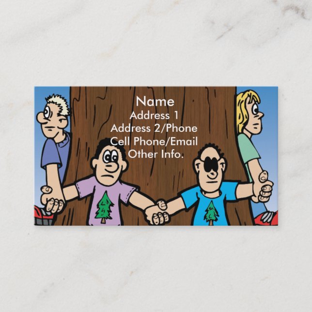 Business Card: Save Our Trees Card (Front)