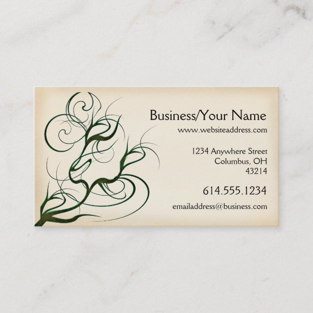 Business Card :: Scary Swirling Tree Branches (Front)