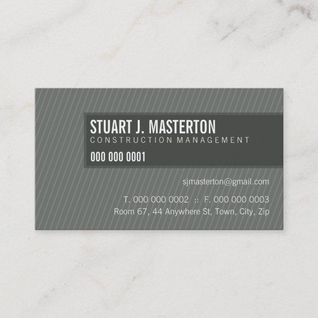 BUSINESS CARD :: simple blocked 3 (Front)