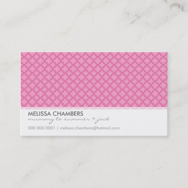 BUSINESS CARD :: simplistic-pattern 5L (Front)