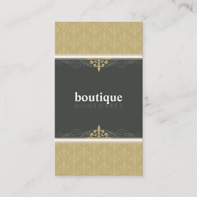 BUSINESS CARD stylish fleur de lis (Front)