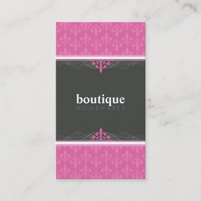BUSINESS CARD stylish fleur de lis (Front)