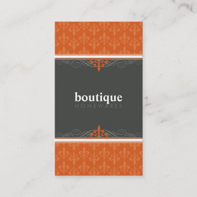 BUSINESS CARD stylish fleur de lis (Front)