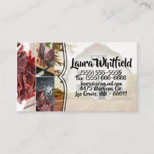 Business Card Sunset Barn Country Rustic Field Hay