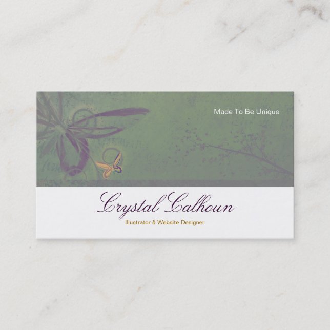 Business Card Template - Beautiful Butterfly (Front)