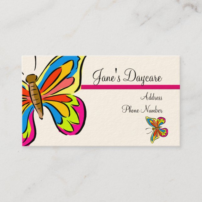 Business Card Template **Butterflies 1 (Front)