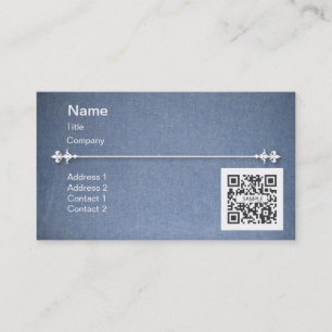 Business Card Template Generic Blue Denim