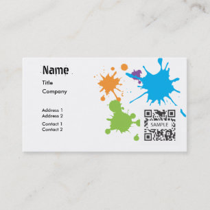 Business Card Template Generic Paint Splatter