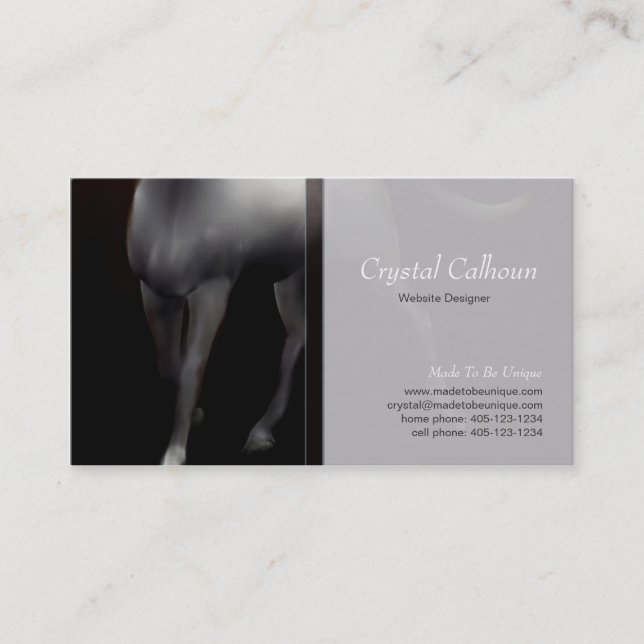 Business Card Template - Horse Painting Dark (Front)
