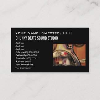 Business Card template, Music industry