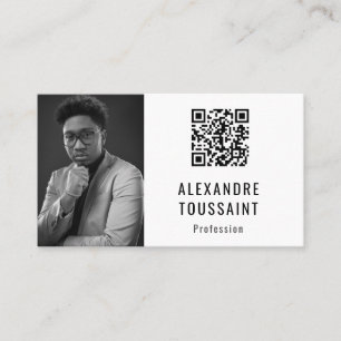 Business Card Template Portrait & QR Code
