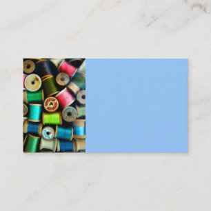 business card template spools of thread photo